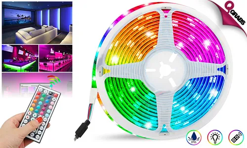 5-Meter RGB Strip Light + 44-Key Remote!
